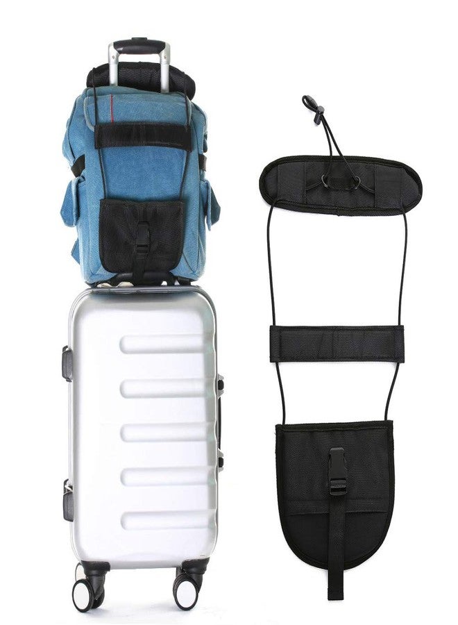 Aerexier Luggage Straps - 1Pc Luggage Bungee Strap Add a Bag - Lightweight and Durable Elastic Strap for Extra Luggage Adjustable Belt Travel Accessories - Black - Image 2